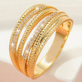 Luxury Zircon Ring Women's Jewelry Anniversary Wedding Gift
