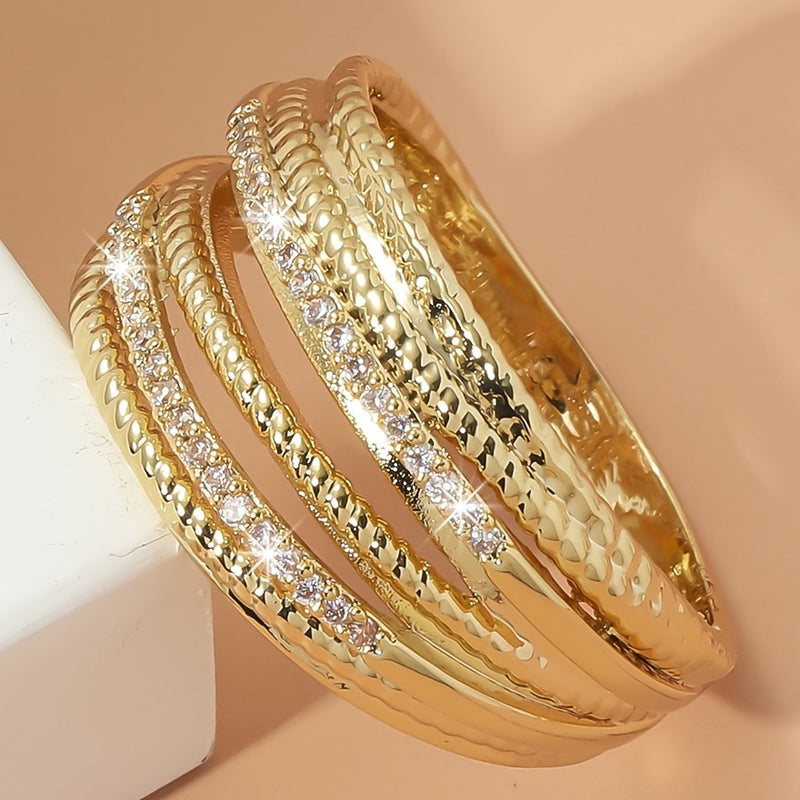 Luxury Zircon Ring Women's Jewelry Anniversary Wedding Gift