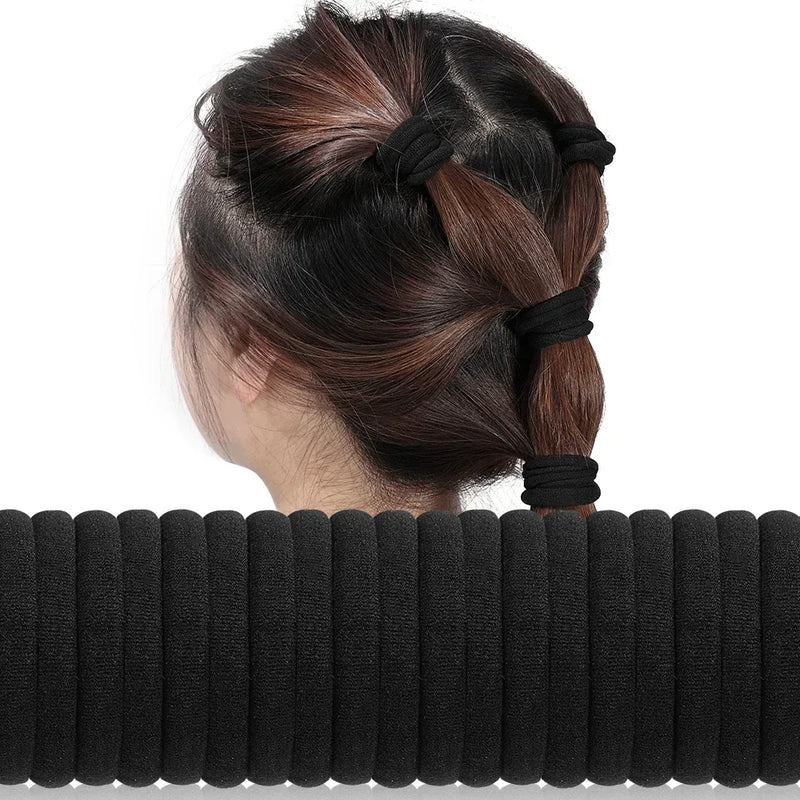 High Elastic Hair Bands for Women Girls Black Basic Hair Tie Headband Simple Ponytail Holder Headwear Hair Accessories