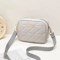 Triangular rhombic embroidered camera bag 2024 trendy fashion simple solid sequins large-capacity shoulder crossbody bag