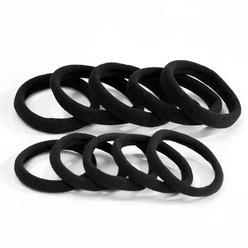 High Elastic Hair Bands for Women Girls Black Basic Hair Tie Headband Simple Ponytail Holder Headwear Hair Accessories