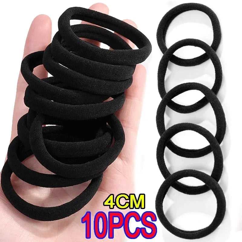 High Elastic Hair Bands for Women Girls Black Basic Hair Tie Headband Simple Ponytail Holder Headwear Hair Accessories