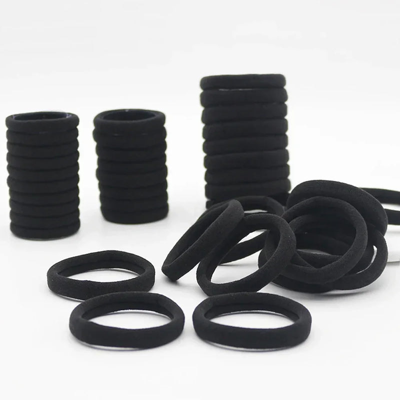 High Elastic Hair Bands for Women Girls Black Basic Hair Tie Headband Simple Ponytail Holder Headwear Hair Accessories